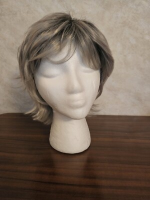 Synthetic Wig Gray Ombre Pixie Cut Adjustable Lace Cap