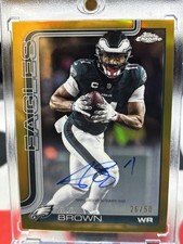 2025 Topps Chrome AJ Brown True Gold ON CARD AUTO /50 Philadelphia Eagles