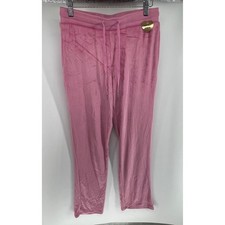 Juicy Couture Pink Velour Rhinestone Logo Sleepwear Lounge Pants Womens Small