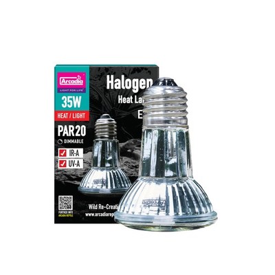 Arcadia Halogen Heat Lamp 35W   Focused Beam Infrared & UVA Reptile Heat Lamp...