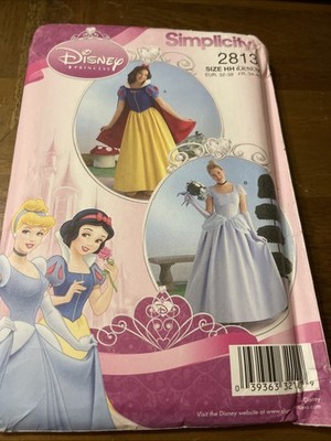 Simplicity Costume Pattern 2813 ~ Ms DISNEY PRINCESS: Snow White~Cinderella 6-12