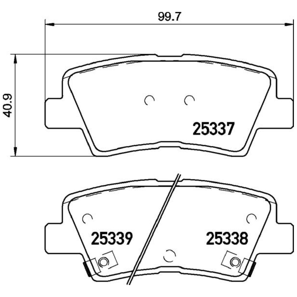 Satz BremsbeläGe BremsklöTze Hinten FüR Hyundai Veloster Fs | 24598507-image