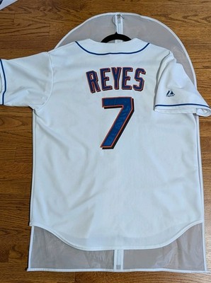 New York Mets #7 Jose Reyes Snow White Large Majestic STITCHED