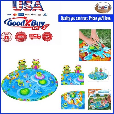 Froggy Pond Splash Mat Kid Water Play Toy 58x42 Inches Multi