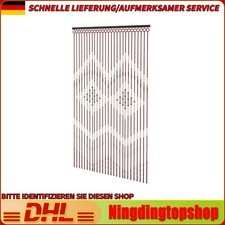 Naturholz + Bambus Perlen Vorhang Fliegengitter für Bad Schlafzimmer Veranda Tür