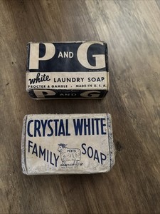 Vintage Lot Of 2  Laundry Bar Soap P&G White Laundry Soap/ Crystal White