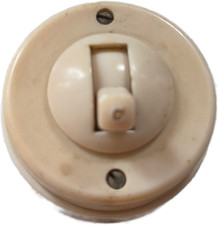 Vintage Crabtree "Lincoln" 5 Amp Light Switch – Bakelite & Ceramic