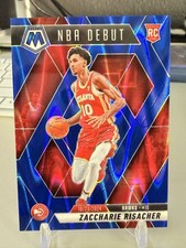 2024-25 - NBA Debut Zaccharie Risacher #269 Seismic Blue Mosaic Prizm /149 (RC)
