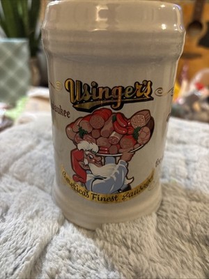 Usinger's Sausage Stoneware Stein Mug 1980 Milwaukee for over 100 years Gnomes