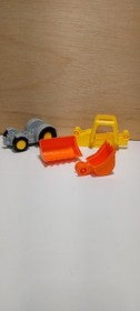 LEGO DUPLO Backhoe Loader 10811 Partial Set 17 Pieces Box Ages 2-5