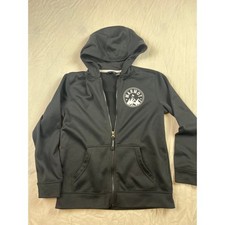 Marmot Kids Black Full Zip Hoodie Mountain Graphic Logo Sweatshirt Large L/G