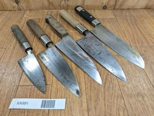Japanese Chef's Kitchen Knife Set 5 Piece DEBA SANTOKU from Japan XA991