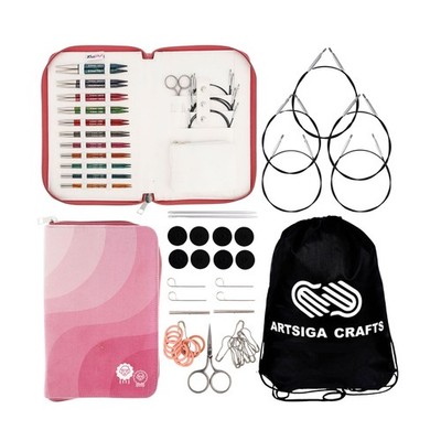 KnitPro Dreamz Regal 4-Inch Interchangeable Circular Knitting Needle Set | US...