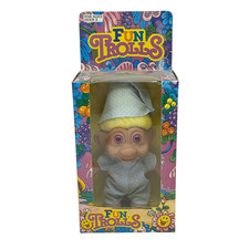 PIJAMA TOY N THINGS FUN TROLLS PELO AMARILLO EN PIJAMA VINTAGE AÑOS 90 NUEVO EN CAJA