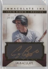 2014 Panini Immaculate Ink Gold 14/25 Craig Biggio #3 Auto HOF 0lm