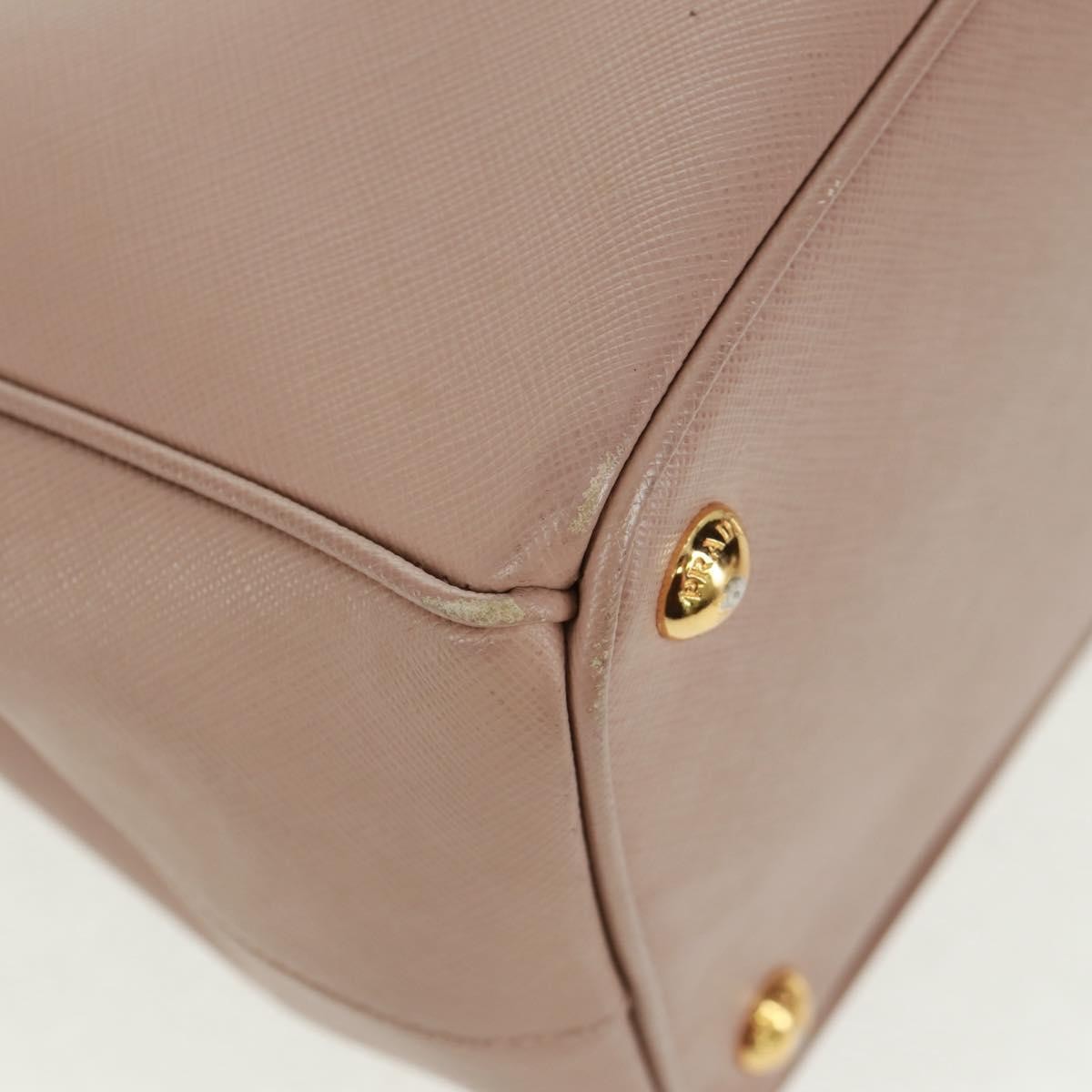 Prada Double Zip Lux Tote Saffiano Leather Pink Leather Tote Bag Bag Authentic thumbnail 9