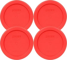 Pyrex Replacement Lid for 1 Cup 236 ml Red Storage Cover 4" 7202-PC 4 Pack NEW!
