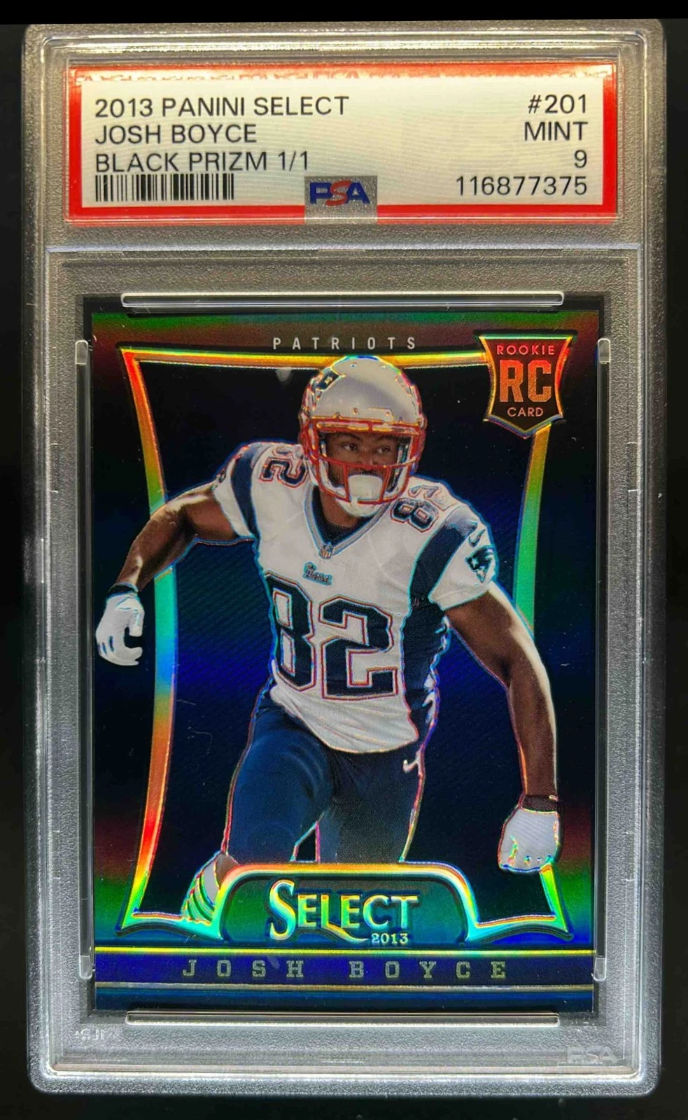 Josh Boyce Panini Select #201 Black Prizm 1/1
