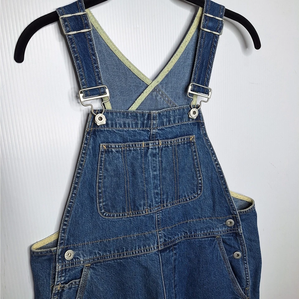 Vintage Y2K Gap Bib Overalls Women XS 2002 Oversized Grunge Workwear Medium Wash - Image 3 of 4