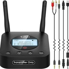 NIB B06TX Bluetooth 5.2 Transmitter for TV to Wireless Headphone/Speaker