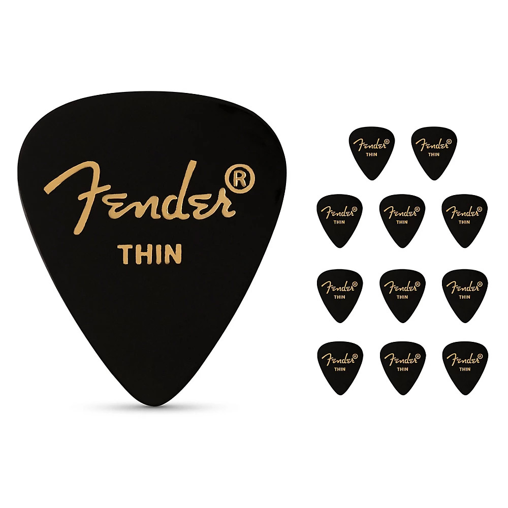 Fender 351 Shape Classic Celluloid Guitar Picks 12-Pack Thin 12 Pack 2290₽