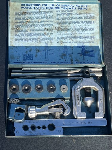 Vintage Imperial-Eastman No. 93-FB Double-flaring Tubing Kit in Metal Case. USA