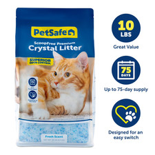 Scoopfree Premium Fresh Crystal Cat Litter, 10 Lb Bag, Odor Control Lasts up to