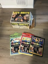 WORKS  Lite Brite Light Toy 1986 Original Box Over 30 Claen Sheets, Pegs