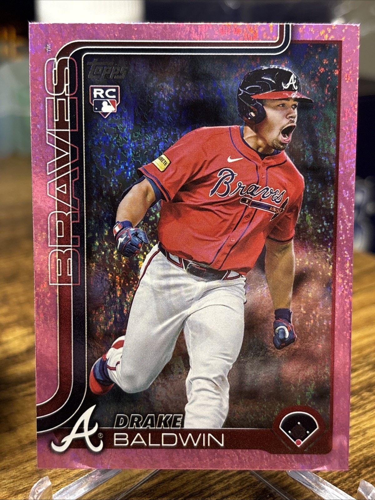 2025 Topps Update Drake Baldwin Pink Holo Foil Rookie SP - Braves US87 ⚾️🔥
