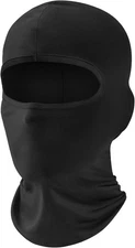 Fuinloth Balaclava Ski Mask, Motorcycle UV Protector Scarf, Summer Black 