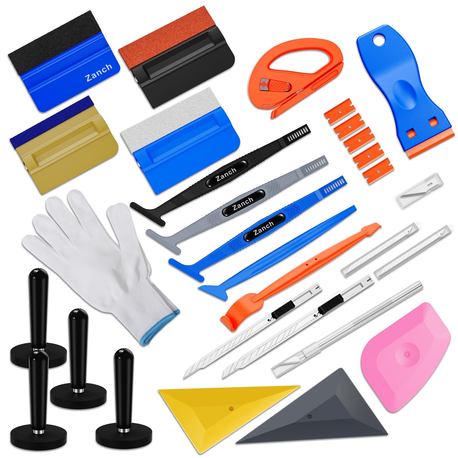 Vinyl Wrap Tool Kit for Automotive Film Installation with Complete Accessories