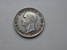 Italie, 5 lire 1929 R, argent, Victor Emmanuel III