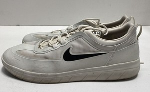 Nike SB Nyjah Free 2 Summit White Black Skate Shoes Men's Size 12