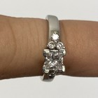 Platinum Natural Diamond Ring Princess Cut 4.2 Grams Size 2.75 Aprx 0.40 CTW — photo 10