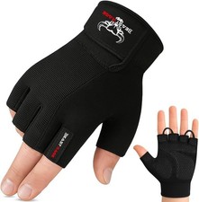Workout Gloves for Men, Durable Palm Grip Gym Gloves Women Half Finger