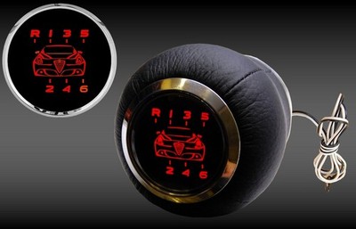 Schaltknauf mit  LED-Beleuchtung  shift gear knob  leather alfa romeo-varianty
