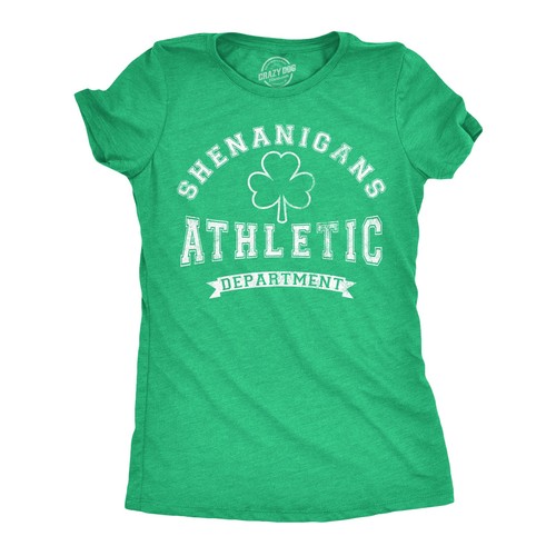 Camiseta para mujer Shenanigans Departamento Atlético Divertida Camiseta gráfica del día de San Patricio