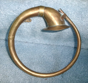 Vintage Antique Brass Rubber Squeeze Bulb Car Horn Model T 1920s.