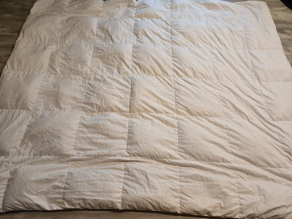 Edredón Eddie Bauer White Down King 106"×96" pesado Foto 3 de 4