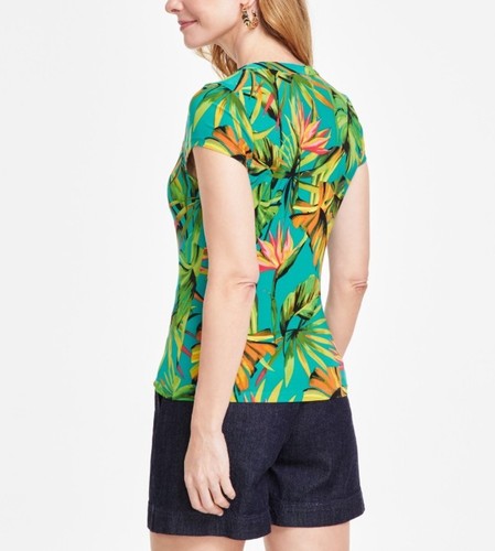 Top para mujer INC International Concepts estampado con cordones delantero jardín tropical - Imagen 2 de 2