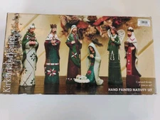 Kirkland's Home Nativity Carved Handpainted Resin Christmas Nativity Set of 7