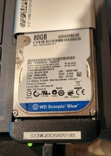 WD Scorpio Blue 80GB 2.5" IDE PATA HDD WD800BEVE  StarTech Case No Mini USB 