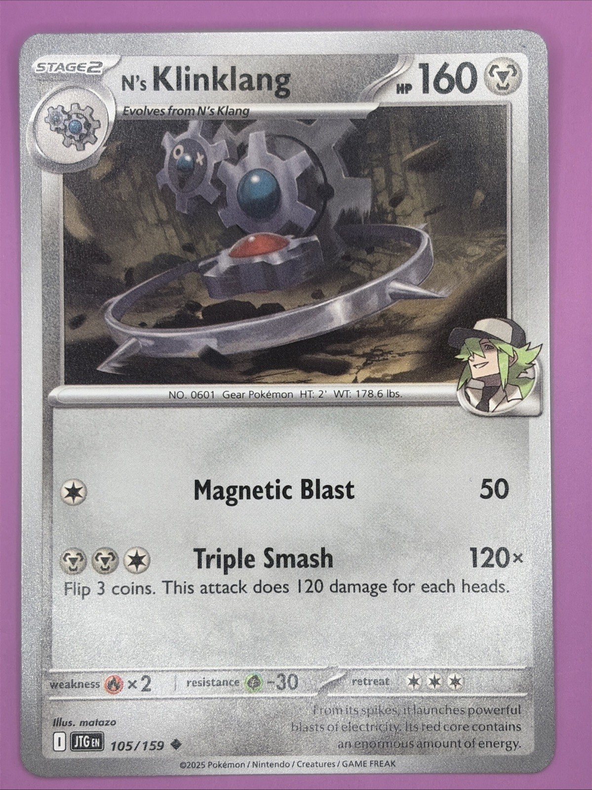 N's Klinklang 105/159 Journey Together Regular Finish Pokemon Card