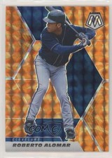 2021 Panini Mosaic Reactive Orange Mosaic Prizm Roberto Alomar #5 HOF 8em