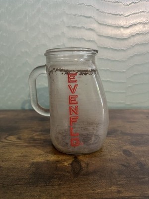 Vintage 1950s EVENFLO Glass Measuring Pitcher Pot Belly 4 Cup 32 oz 1 Quart
