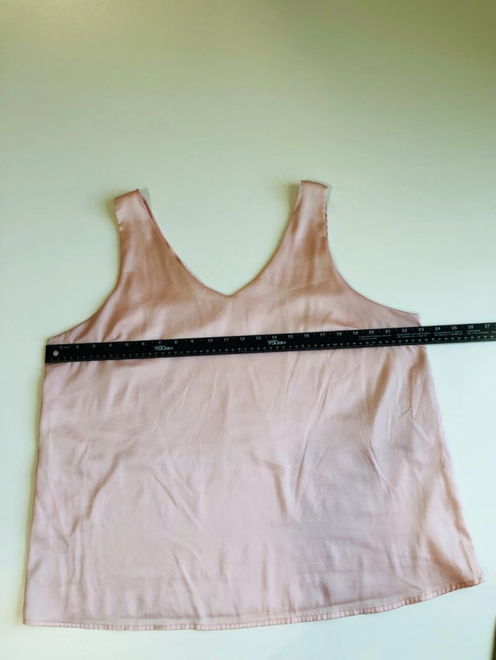 Camiseta sin mangas EKOUAER rosa sedosa sin mangas cuello en V para mujer talla XXL Foto 4 de 4