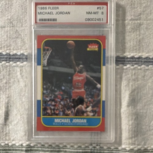 Fleer 1986-87 Michael Jordan Rookie #57 PSA Graded Chicago Bulls Card