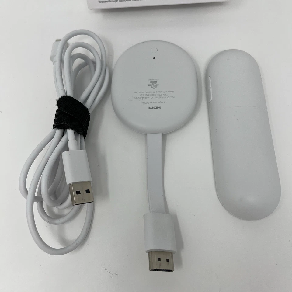 Google Chromecast with Google TV 4K Snow GA01919-US (Model GZRNL) - Image 2 of 4