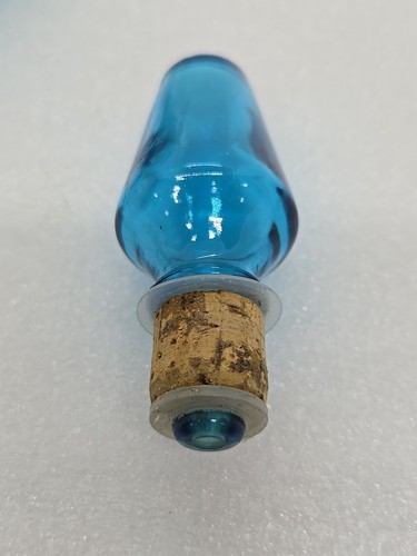 Rare Vintage 1967 DOWNEY PEACOCK Blue Empty Glass Vase Genie Bottle MCM 13.5” - Picture 16 of 20