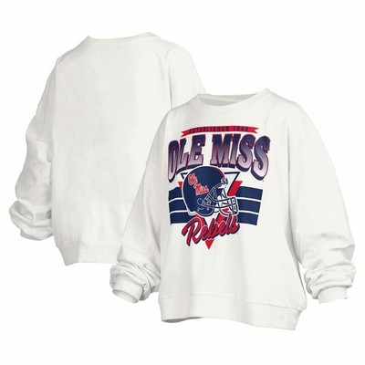 Ole Miss Rebels Pressbox Women's L Janice Retro Logo Oversized Sweatshirt